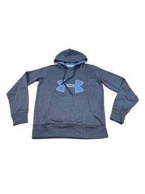 Under Armour ColdGear Hoodie Semi-Fitted Blue Logo Size S (PP578)